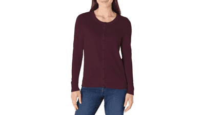 Amazon Essentials Women's Crewneck Cardigan