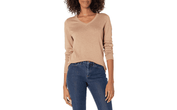 Amazon Essentials Women's Long-Sleeve V-Neck Sweater