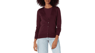 Amazon Essentials Women's V-Neck Cardigan Sweater