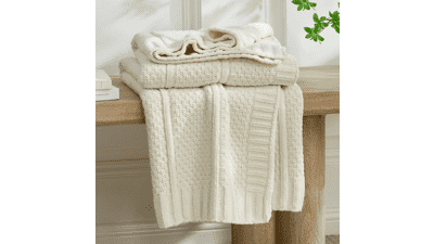Amélie Home Chenille Knit Throw Blanket