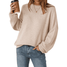Arach&Cloz Women's Oversized Wool Sweater
