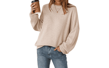 Arach&Cloz Women's Oversized Wool Sweater