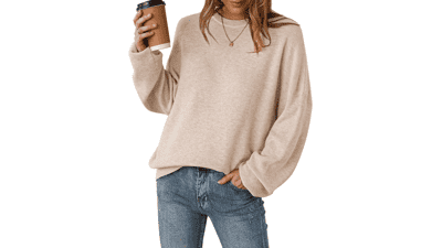 Arach&Cloz Women's Oversized Wool Sweater