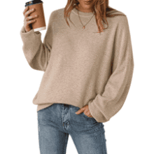 Arach&Cloz Women's Wool Blend Oversized Sweater