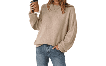 Arach&Cloz Women's Wool Blend Oversized Sweater