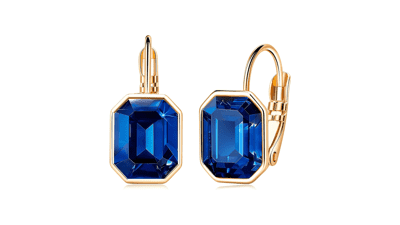 Austrian Crystal Octagon Drop Earrings