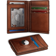 BULLIANT Magnetic Slim Leather Airtag Wallet