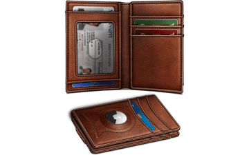 BULLIANT Magnetic Slim Leather Airtag Wallet