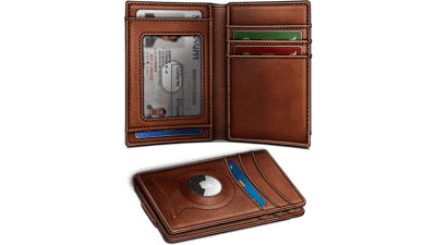 BULLIANT Magnetic Slim Leather Airtag Wallet