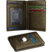 BULLIANT Slim Leather Airtag Wallet for Men