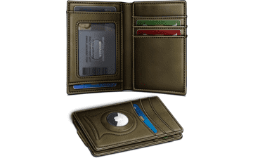 BULLIANT Slim Leather Airtag Wallet for Men