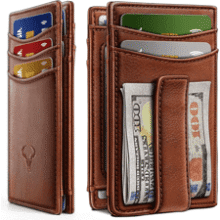 BULLIANT Slim Leather Wallet Money Clip