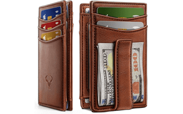 BULLIANT Slim Leather Wallet Money Clip