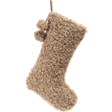 Brown Plush Christmas Stockings