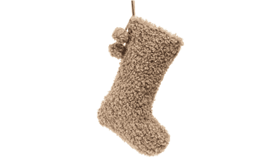 Brown Plush Christmas Stockings