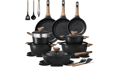CAROTE 26pcs Non Stick Cookware Set