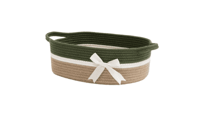 CHICVITA Small Woven Rope Gift Basket