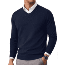 COOFANDY Mens Casual V Neck Sweater