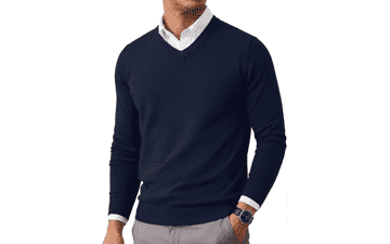 COOFANDY Mens Casual V Neck Sweater