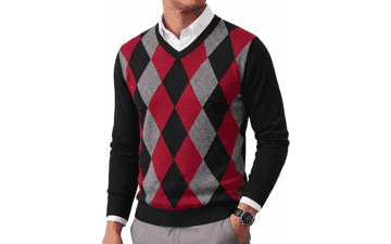 COOFANDY Mens Casual V Neck Sweater