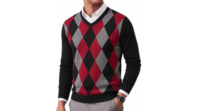COOFANDY Mens Casual V Neck Sweater