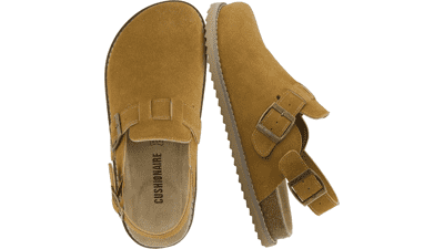 CUSHIONAIRE Brooklyn Suede Slingback Clogs