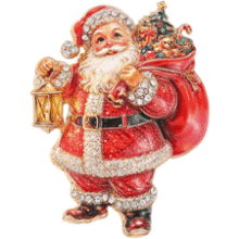 Coadipress Santa Claus Brooch Pin