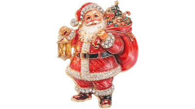 Coadipress Santa Claus Brooch Pin
