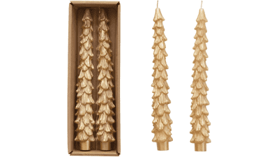 Creative Co-Op Tree Shaped Taper Candles