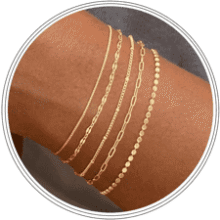 Dainty Gold Bracelet Set