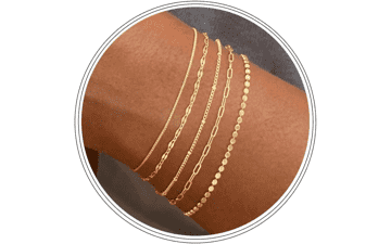 Dainty Gold Bracelet Set