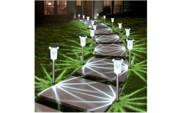 DenicMic Solar Pathway Lights 10 Pack
