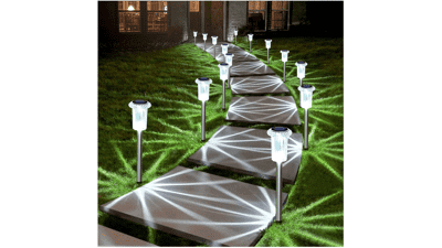 DenicMic Solar Pathway Lights 10 Pack