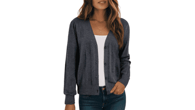 Dokotoo Women's V-Neck Cardigan Sweater