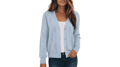 Dokotoo Women's V-Neck Sweater Cardigan