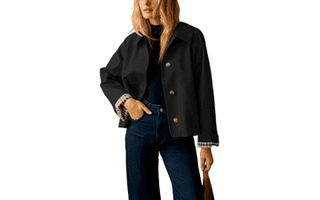 Dqbeng Women's Short Trench Jacket