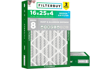 Filterbuy 16x25x4 Air Filter MERV 8