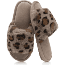 GOEWY Women's Fuzzy Open-Toe House Slippers