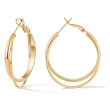 Gacimy Criss Cross Gold Hoop Earrings