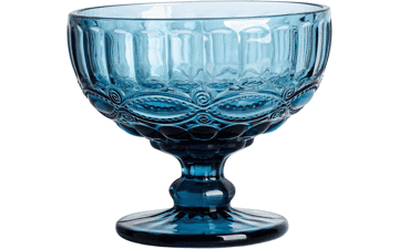 Gaolinci Vintage Embossed Glass Dessert Bowl