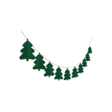 Green Christmas Tree Garland