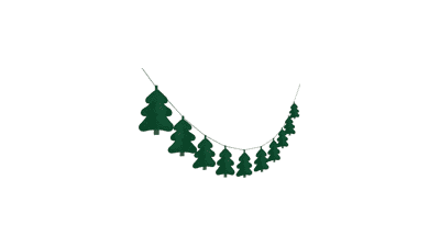 Green Christmas Tree Garland