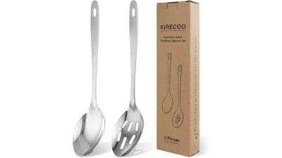 Kirecoo 2PCS Stainless Steel Serving Spoons