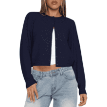 Kistore Cropped Cardigan Sweater