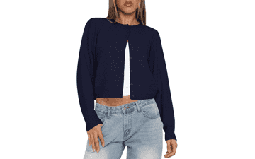 Kistore Cropped Cardigan Sweater