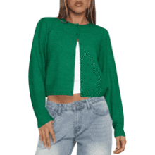 Kistore Cropped Cardigan Sweater