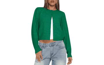 Kistore Cropped Cardigan Sweater