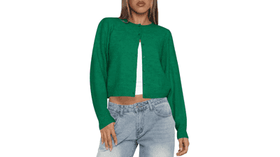 Kistore Cropped Cardigan Sweater