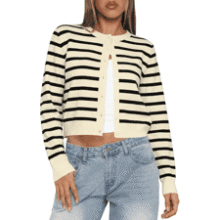 Kistore Cropped Cardigan Sweater