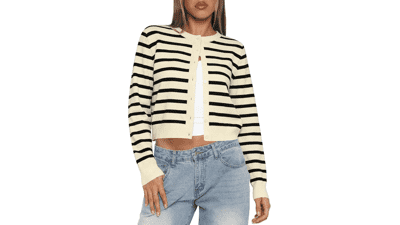 Kistore Cropped Cardigan Sweater